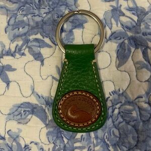 Dooney & Bourke Green and Brown Leather Key Holder
